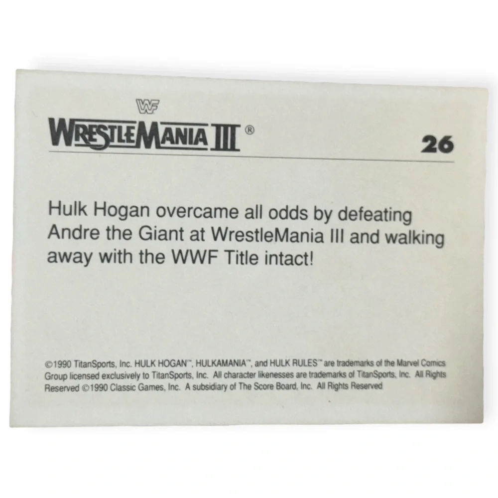 Topps Classic WrestleMania Trading Card -‎ Yellow and Red